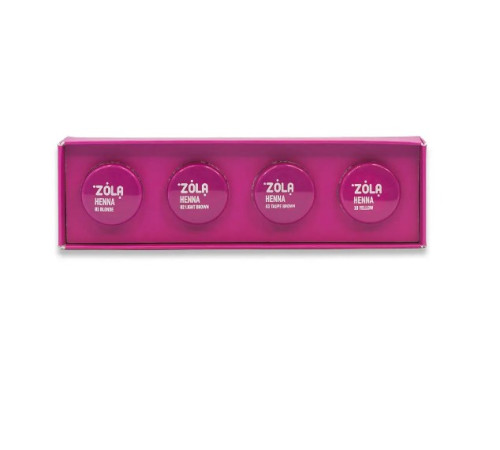 Henna box ZOLA Henna Light Brown for light eyebrows 4 pieces of 2.5 g