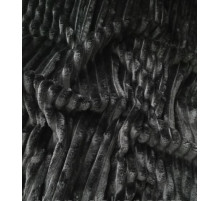 Plush couch cover 220x80 cm black