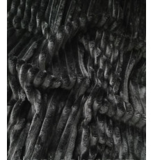 Plush couch cover 220x80 cm black
