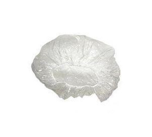 Cap on an elastic band made of polyethylene, transparent 100 pcs