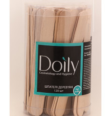 Doily disposable wooden spatulas 120 pcs in a tube