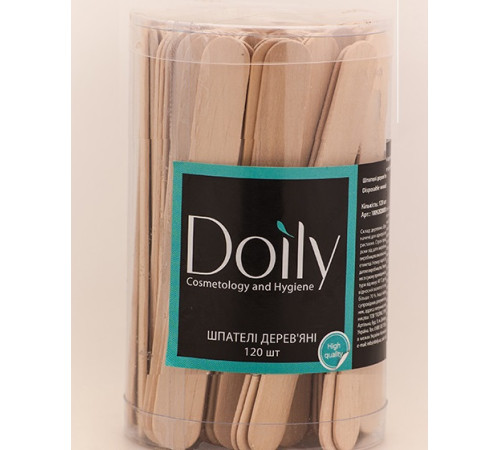 Doily disposable wooden spatulas 120 pcs in a tube