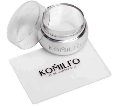 Stamp and scraper Komilfo transparent 5*7 cm