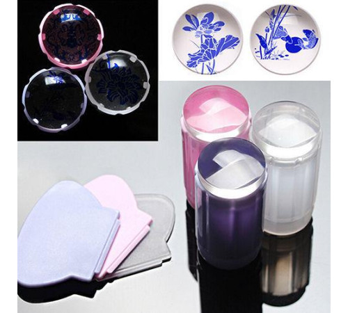 Silicone stamp for stamping - transparent, different colors