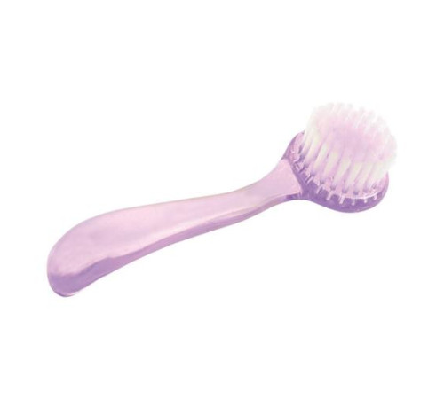 A round dust brush with a handle