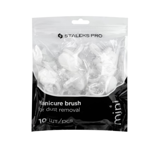 Staleks Expert 03 mini manicure dust removal brush, 10 pcs.