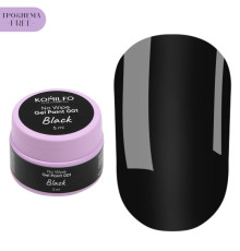 Komilfo No Wipe Gel Paint Black 001 HEMA/TPO free, черный без липкого слоя, 5 мл