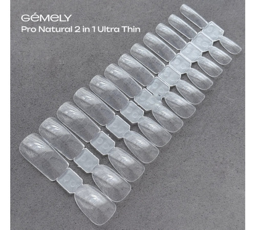 Верхние формы Gemely Pro Natural 2 in 1 Ultra Thin, натуральные 2 в 1 сверхтонкие, 120 шт