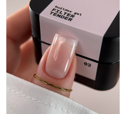 BIBLIOTEKA Builder gel for nails No. 02 Tender Filter, gentle, 30 ml