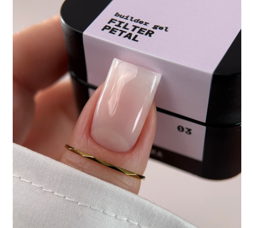 BIBLIOTEKA Builder gel nail gel No. 03 Petal Filter, soft pink, 30 ml