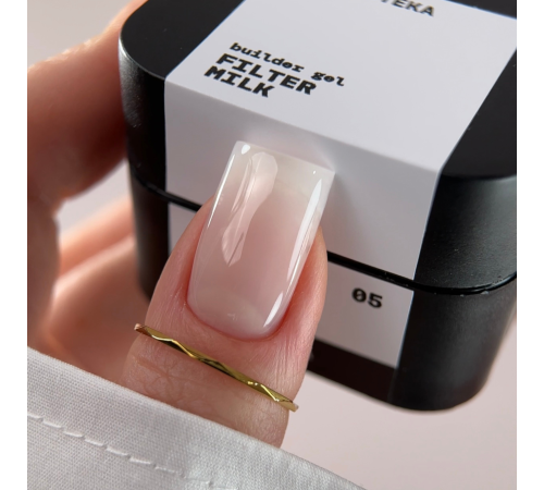 BIBLIOTEKA Builder gel for nails No. 05 Milk Filter, 30 ml