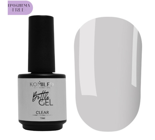 Liquid nail gel Komilfo Bottle Gel Clear Hema/TPO free, 15 ml