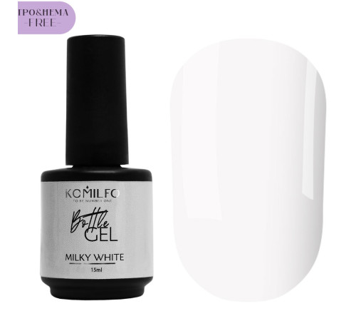 Liquid nail gel Komilfo Bottle Gel Milky White Hema/TPO free, 15 ml