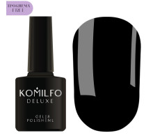 Gel polish Komilfo Deluxe Series №D001 HEMA/TPO free, black enamel, 8 ml