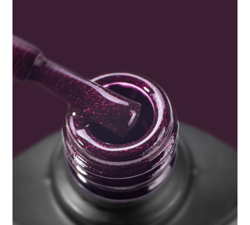 Gel polish Komilfo Deluxe Series No. D095 HEMA/TPO free, purple-burgundy with shimmer, 8 ml