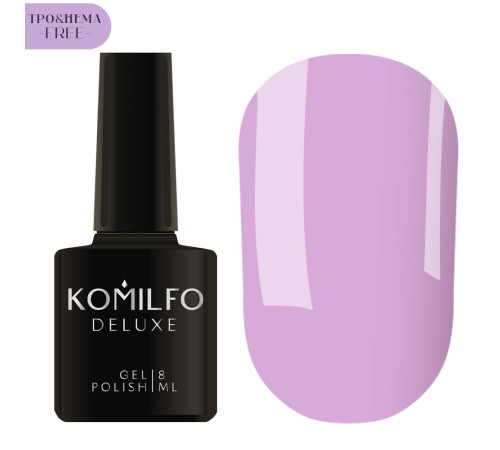 Gel polish Komilfo Deluxe Series No. D183 HEMA/TPO free, lilac enamel, 8 ml