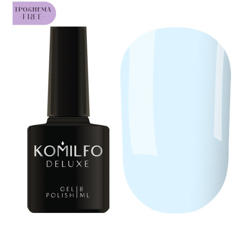Gel polish Komilfo Deluxe Series No. D195 HEMA/TPO free, pastel blue enamel, 8 ml