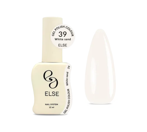 Гель-лак для нігтів Else Colour №039 White sand, білий пісок, 12 мл