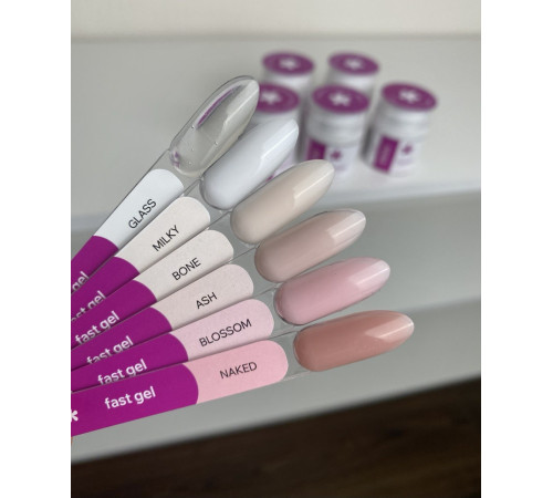 Liquid modeling gel for nails Easy Fast gel ASH, smoky, 30 ml