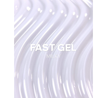 Liquid modeling gel for nails Easy Fast gel Milky, milky, 30 ml