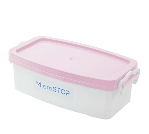 Microstop container for instrument sterilization, with pink lid, 3 liters