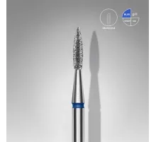 Set of diamond-coated cutter bits Staleks flame sharp blue 1.8 mm 6 pcs