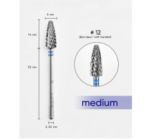 Carbide milling cutter DARK No. 12 blue for left-handed people
