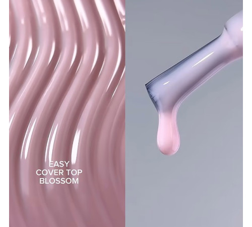 Top coat for gel polish Easy Blossom, pink, 15 ml