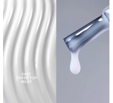 Top coat for gel polish Easy Milky, milky, 15 ml