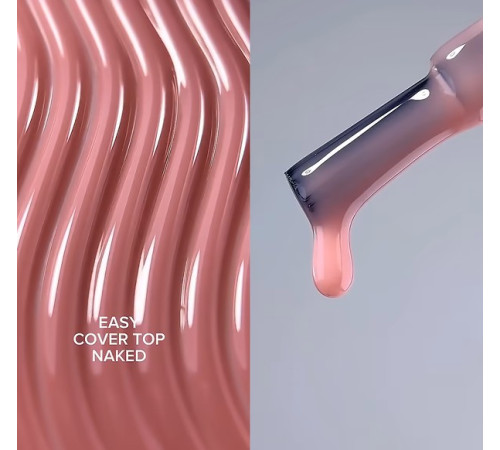 Top coat for gel polish Easy Naked, nude, 15 ml