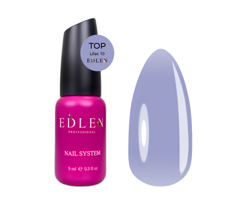 Top for gel varnish Edlen Lilac top No. 10, 9 ml