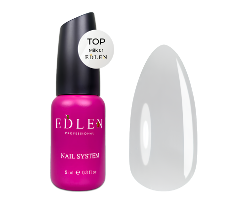 Top for gel polish Edlen Milk top No. 01, 9 ml