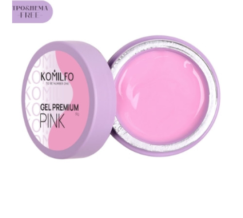 Гель для нігтів Komilfo Gel Premium Pink HEMA/TPO free, 30 г