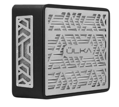 Hood ULKA X2F Premium with HEPA filter, black desktop, 90 W