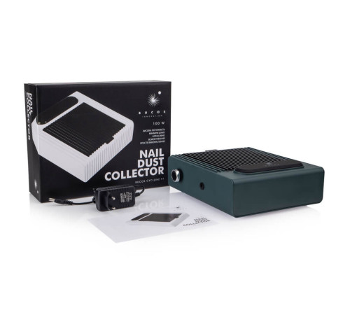 Витяжка для манікюру BUCOS cyclone V1 з фільтром HEPA, зелена, 100W