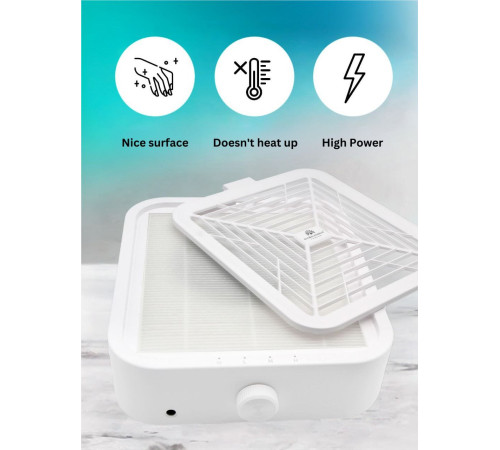 Витяжка для манікюру GLOBAL GF-007, біла, 120 W