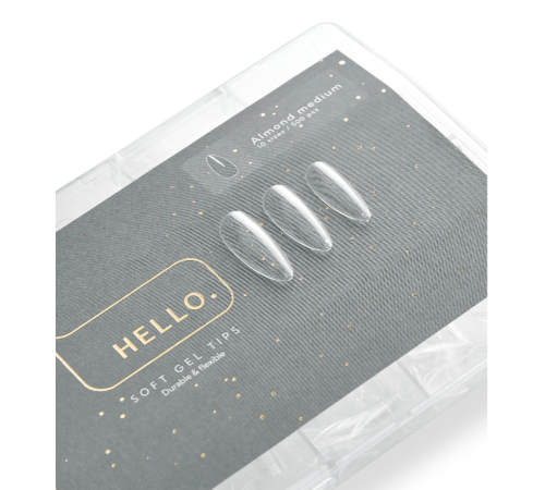 Гелевые типсы HEYLOVE Almond Medium миндаль средний, 500 шт