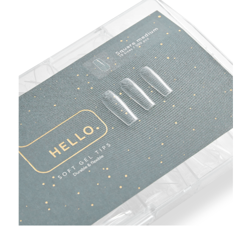 Гелевые типсы HEYLOVE Square Medium квадрат средний, 500 шт