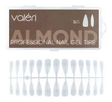 Гелеві тіпси Valeri Nail gel Tips Almond, мигдаль, 240 шт