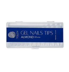 Gel tips for nail extensions TOUCH Almond, almond, 240 pcs
