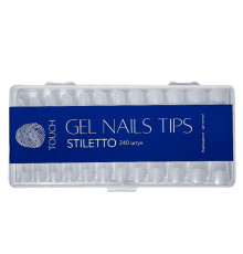 TOUCH Stiletto gel nail extension tips, stiletto, 240 pcs