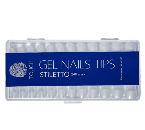 TOUCH Stiletto gel nail extension tips, stiletto, 240 pcs