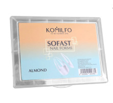 Gel forms for nail extension Komilfo SoFast Nail Forms Almond, almond, 240 pcs