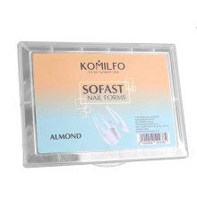 Gel forms for nail extension Komilfo SoFast Nail Forms Almond, almond, 240 pcs