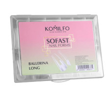 Gel forms for nail extension Komilfo SoFast Nail Forms Ballerina Long, ballerina, 240