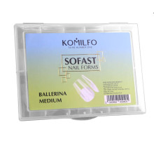 Гелеві форми для нарощування нігтів Komilfo SoFast Nail Forms Ballerina Medium, балерина, 240