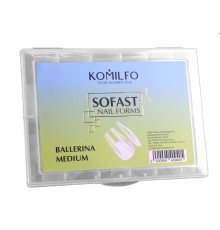 Gel forms for nail extension Komilfo SoFast Nail Forms Ballerina Medium, ballerina, 240