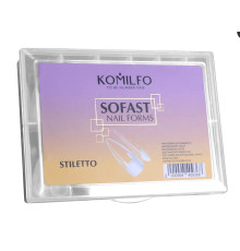 Gel forms for nail extension Komilfo SoFast Nail Forms Stiletto, stylet, 240