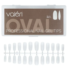 Гелеві тіпси Valeri Nail gel Tips Oval, овал, 240 шт