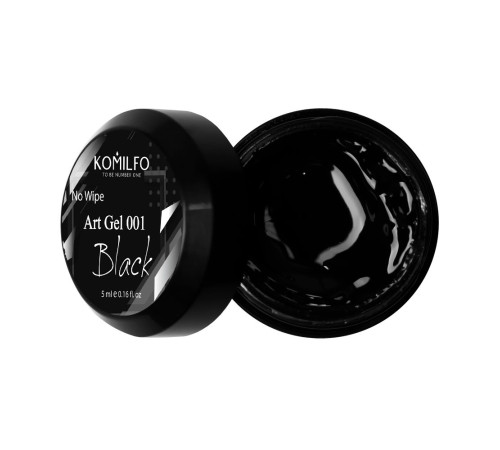 Komilfo No Wipe Art Gel Black 001 5 ml